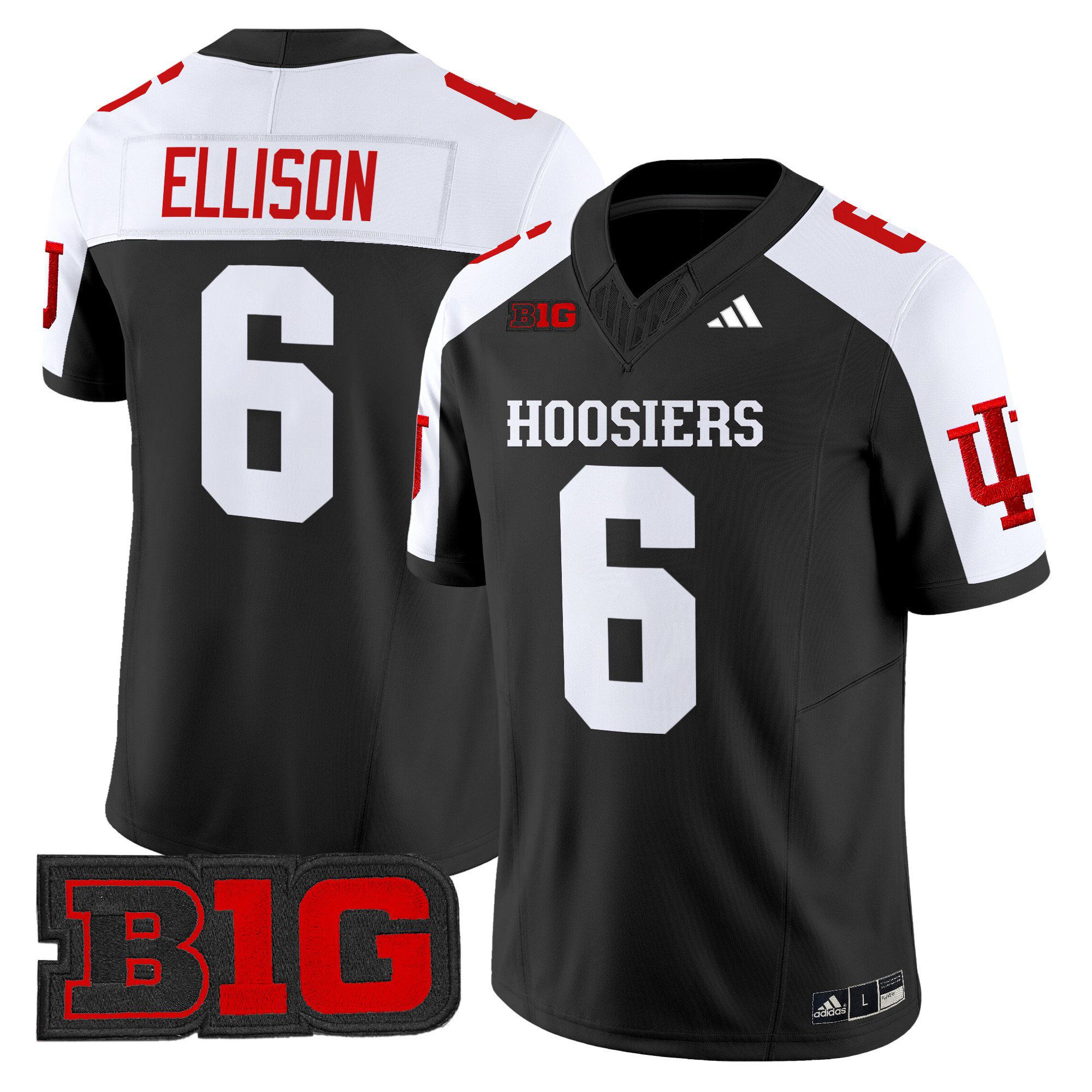 Men Indiana Hoosiers #6 Ellison Black 2024 Vapor Limited NCAA Jersey